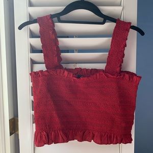 F21 smocked crop top